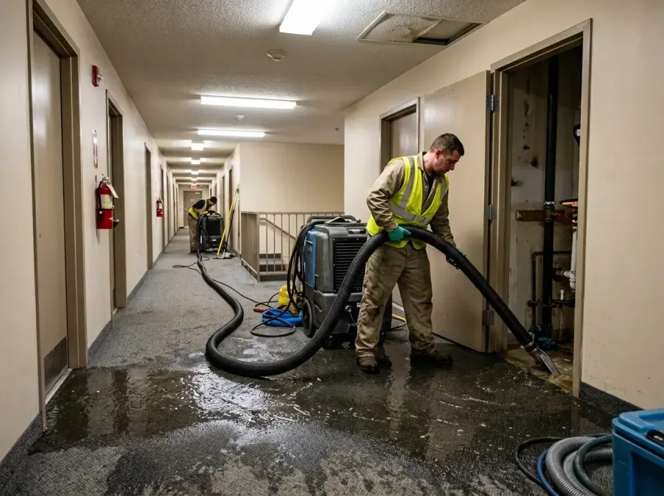 multi-unit-apartment-hallway-f-005 — frequently asked questions, Emergency Burst Pipe Water Extraction & Removal in Dove Val…